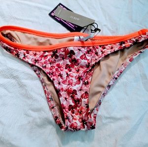 NWT J. Crew bikini bottom hipster pink floral